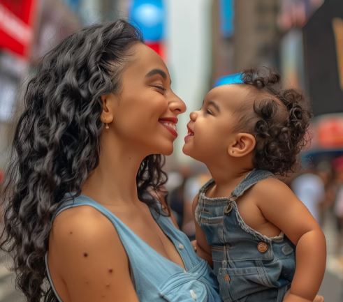 communication entre un jeune enfant et une adulte